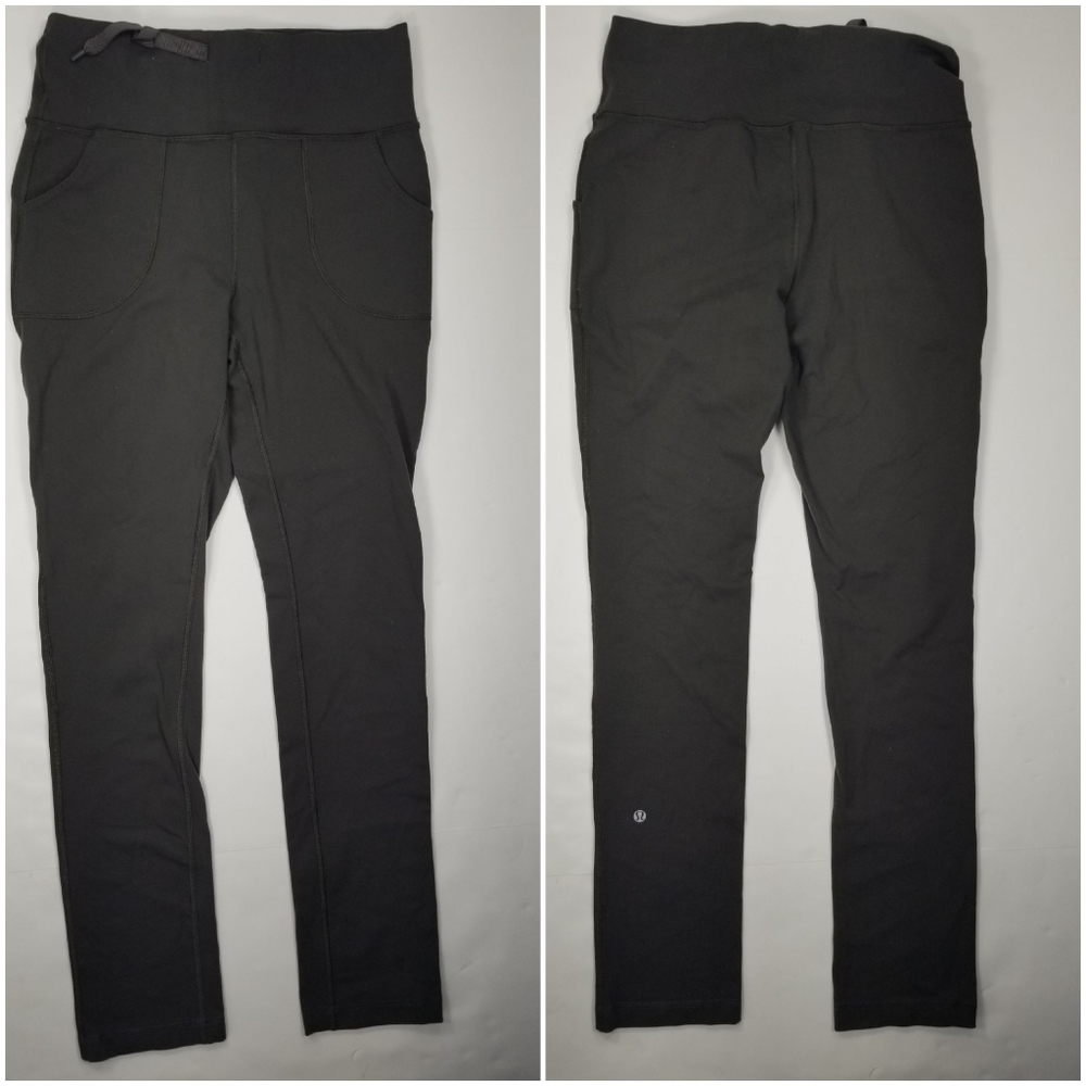 Lululemon Slim Straight Leggings Sz 8 Green - Picture 1 of 6
